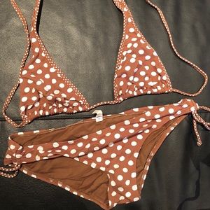 AE Brown polka dot bikini